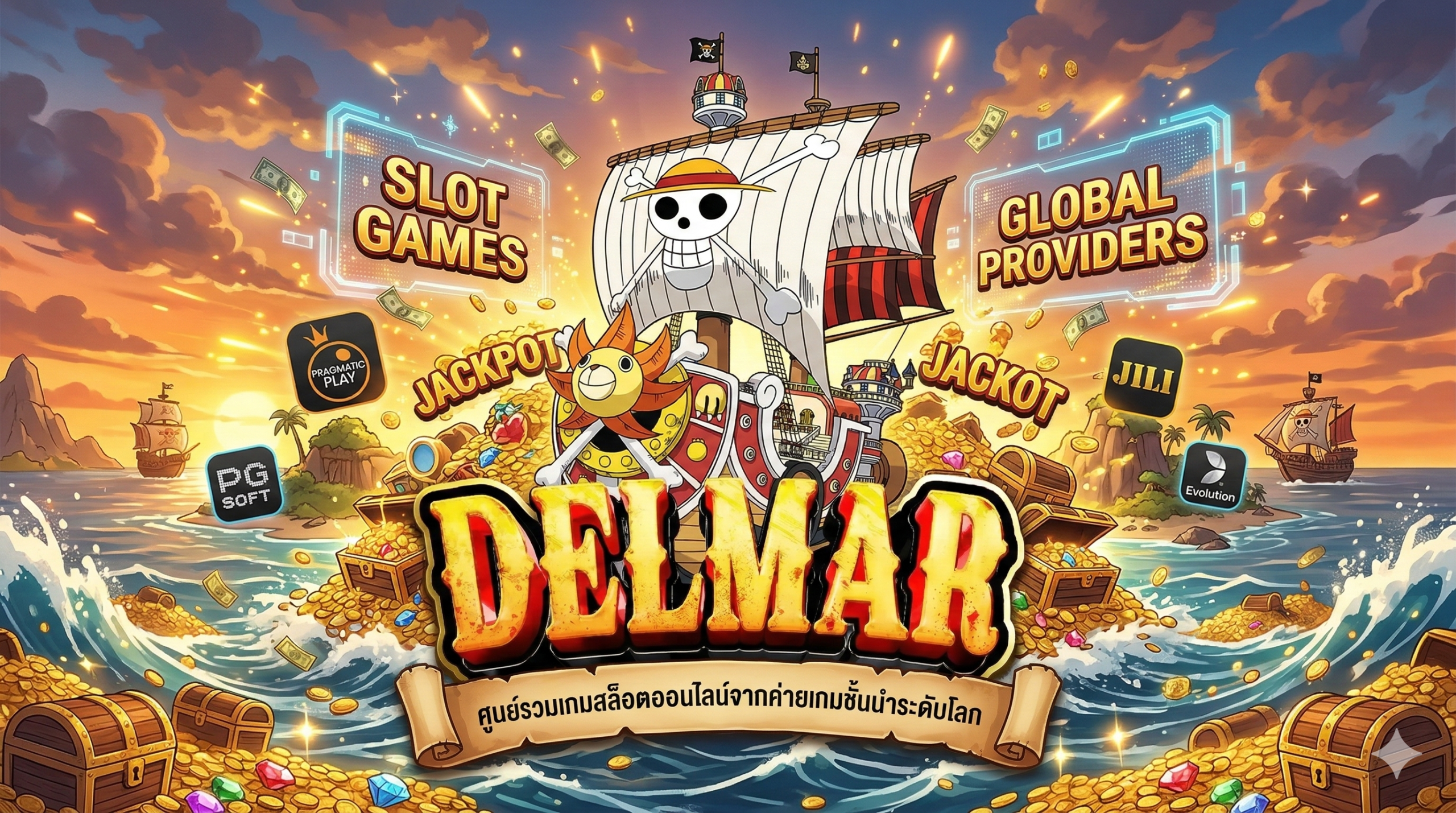 DELMAR ศูนย์รวมเกมสล็อตออนไลน์จากค่ายเกมชั้นนำระดับโลก