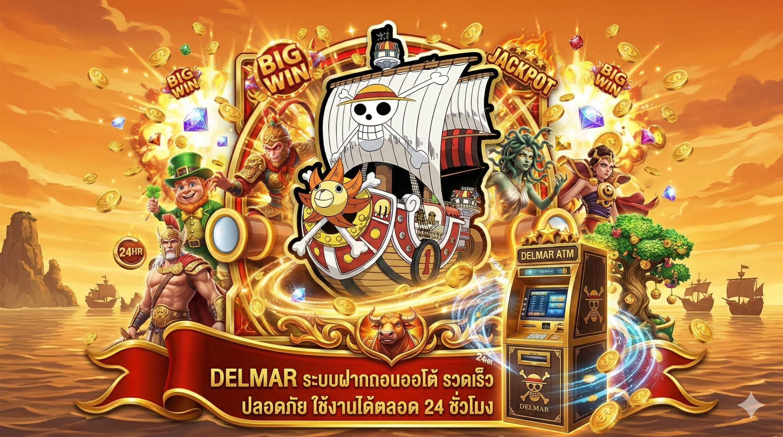 DELMAR-ระบบฝากถอนออโต้ รวดเร็ว ปลอดภัย ใช้งานได้ตลอด 24 ชั่วโมง